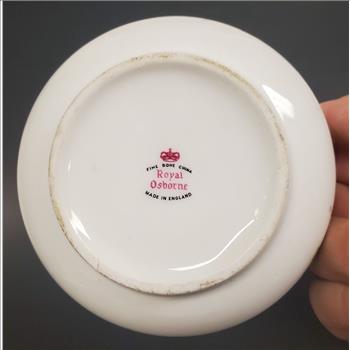 Vintage England Royal Osborne Fine Bone China Sugar Bowl and Creamer