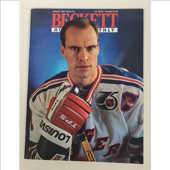 Vintage USA Jan 1992 Beckett Hockey Monthly Mark Messier NY Rangers