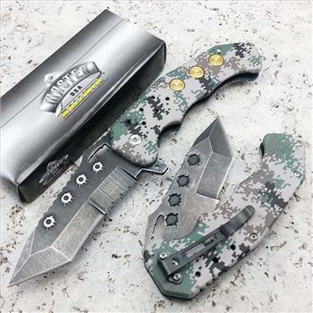 8” Army Digital Camo Spring Assisted Pocket Knife
