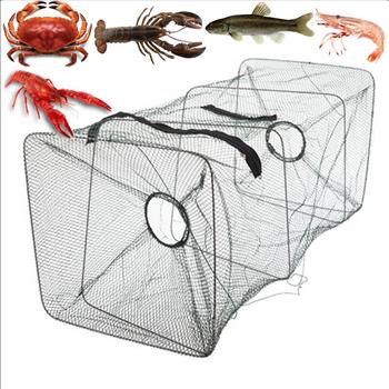 Fishing Bait Trap Cast Dip Net Cage Crab Fish Minnow Crawdad Shrimp Fold-able