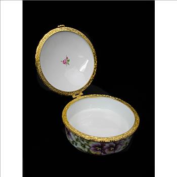 Vintage Sorelle Fine Porcelain Trinket Boxes and Light