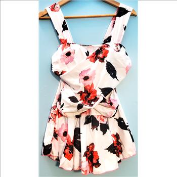New, Women Floral Swimsuit Dress Tummy Control Size Small