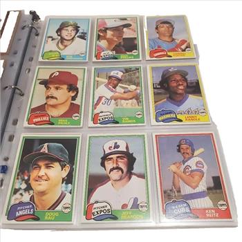 Lot of 50+ Cards of 1981 Topps Baseball MLB Trading Cards