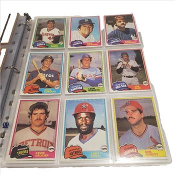 Lot of 50+ Cards of 1981 Topps Baseball MLB Trading Cards