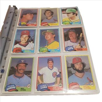 Lot of 50+ Cards of 1981 Topps Baseball MLB Trading Cards