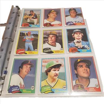 Lot of 50+ Cards of 1981 Topps Baseball MLB Trading Cards