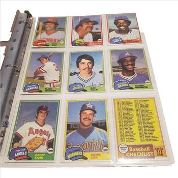 Lot of 50+ Cards of 1981 Topps Baseball MLB Trading Cards