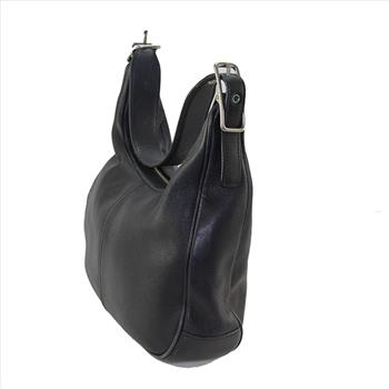 Coach Black Leather Zoe Slim East West Hobo Shoulder Bag 9342