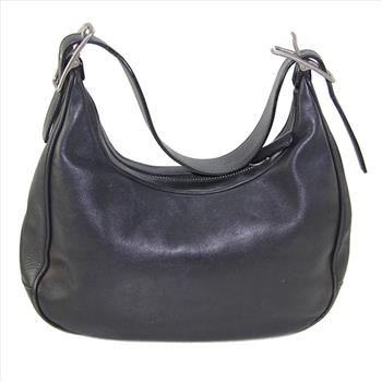 Coach Black Leather Zoe Slim East West Hobo Shoulder Bag 9342