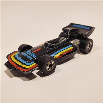 Vintage 1973 Hot Wheels Malibu Grand Prix Formula 1 Race Car Black 1:64 Diecast