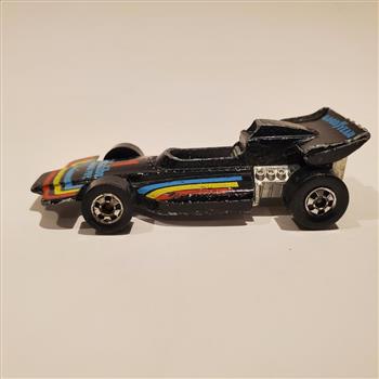 Vintage 1973 Hot Wheels Malibu Grand Prix Formula 1 Race Car Black 1:64 Diecast