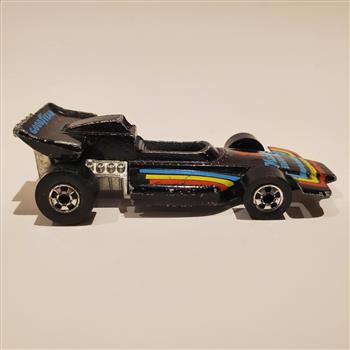 Vintage 1973 Hot Wheels Malibu Grand Prix Formula 1 Race Car Black 1:64 Diecast