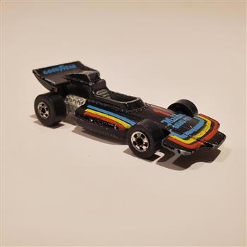 Vintage 1973 Hot Wheels Malibu Grand Prix Formula 1 Race Car Black 1:64 Diecast