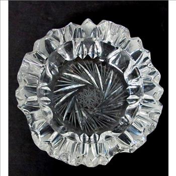 Vintage Pinwheel Crystal Ashtray- Circa 1960's
