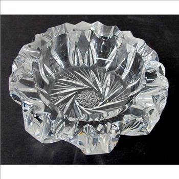 Vintage Pinwheel Crystal Ashtray- Circa 1960's