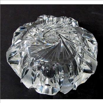 Vintage Pinwheel Crystal Ashtray- Circa 1960's