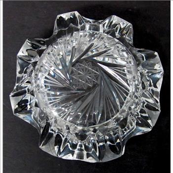 Vintage Pinwheel Crystal Ashtray- Circa 1960's