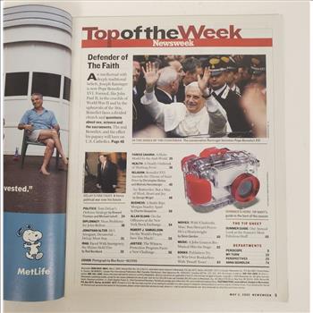 Vintage USA May 2 2005 Newsweek Benedict XVI