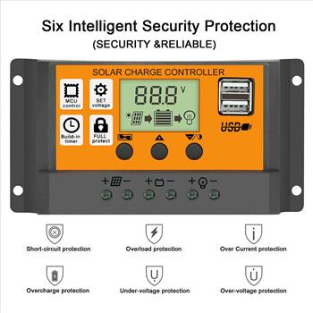SolarPanel Battery Charge Controller 12V/24V Auto Focus Tracking