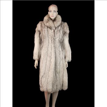 Women's Full Length Silver Fox Fur Coat - Size S/M - Cold Storage Value $5,750.00
