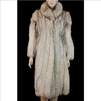 Women's Full Length Silver Fox Fur Coat - Size S/M - Cold Storage Value $5,750.00