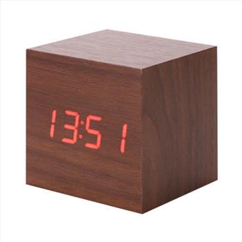 Bamboo Wood LED Alarm Clock