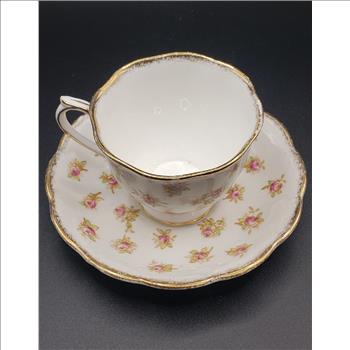 Vintage Royal Albert Bone China Tea Cup & Saucer Pink Rose England #2612 (J)