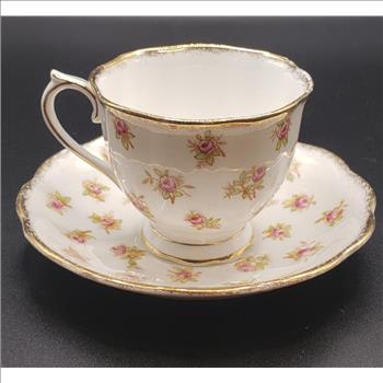 Vintage Royal Albert Bone China Tea Cup & Saucer Pink Rose England #2612 (J)