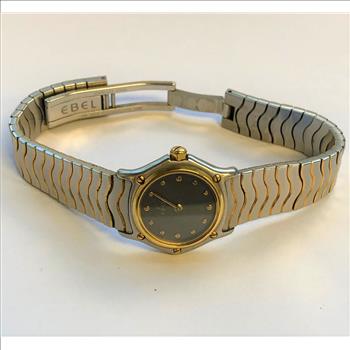 Ebel Ladies 18kt Classic Wave Bezel Watch Retail $2,100.00