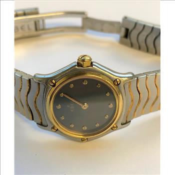 Ebel Ladies 18kt Classic Wave Bezel Watch Retail $2,100.00