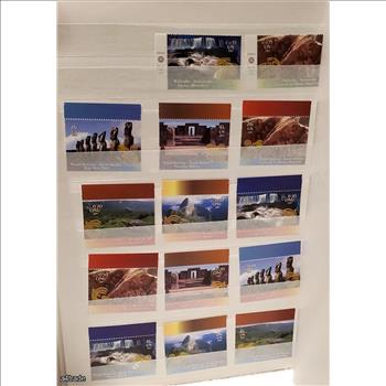 Over 290 Vintage Random Stamps UA UNI-SAFE Album