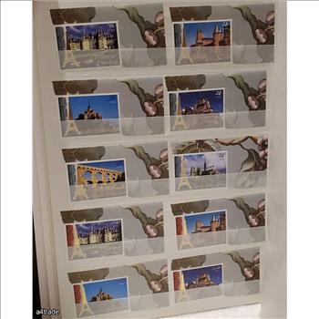 Over 290 Vintage Random Stamps UA UNI-SAFE Album