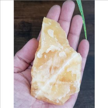 Lot of 2 Natural Stone Raw Orange Calcite-Mexico
