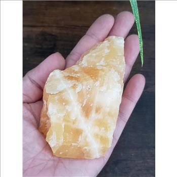 Lot of 2 Natural Stone Raw Orange Calcite-Mexico