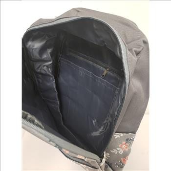 New Lightweight Fashion Peach Floral Print Gray Women/Ladies/Girls Backpack, China