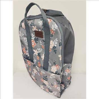 New Lightweight Fashion Peach Floral Print Gray Women/Ladies/Girls Backpack, China