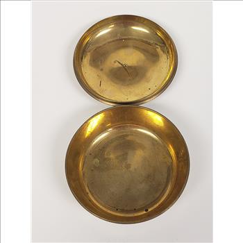 Vintage Solid Brass Enameled Floral Design Cloisonne Lidded Round Trinket Box, India