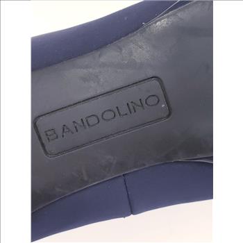 Bandolino Women's Satin Navy Blue Peep Toe High Heels Pump Shoes Sz 8M, Made in China