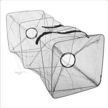 Fishing Bait Trap Cast Dip Net Cage Crab Fish Minnow Crawdad Shrimp Foldable