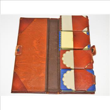 Over 100 Year Old Card Set in Leather Case