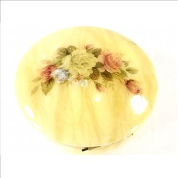 Vintage Itlay Hand Carved Alabaster Trinket Box