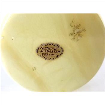 Vintage Itlay Hand Carved Alabaster Trinket Box