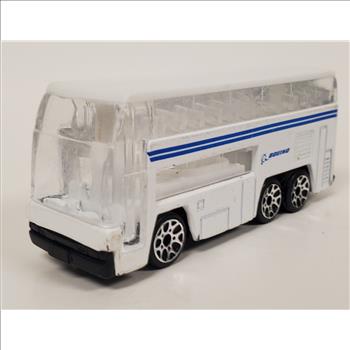 REALTOY Boeing Double Decker Die Cast Bus White Extra Large Windshield Loose
