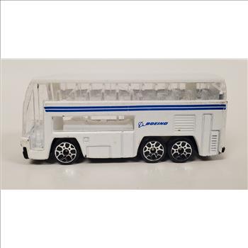 REALTOY Boeing Double Decker Die Cast Bus White Extra Large Windshield Loose