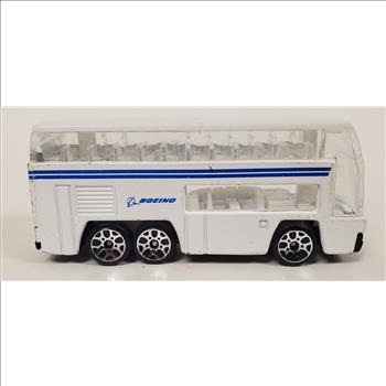 REALTOY Boeing Double Decker Die Cast Bus White Extra Large Windshield Loose