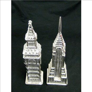 Chrysler Building and Big Ben Figures in Nickel