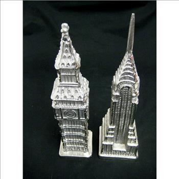 Chrysler Building and Big Ben Figures in Nickel