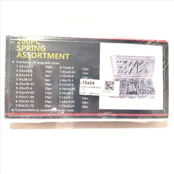  200pc Spring Assortment Set Zinc Plated Steel Compression & Extension Carburetor