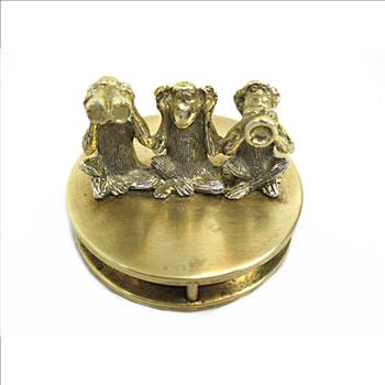 Three Wise Monkeys Magnifying Glass c. 1950s