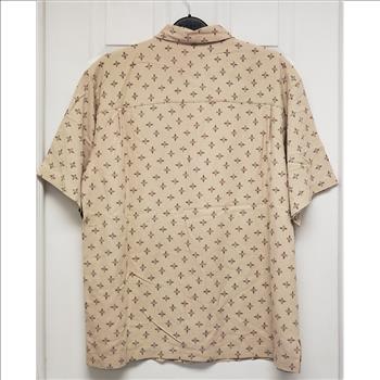 Linea Rosso Signature Designed By Patrick Assaraf 100% Silk Button Up Short Sleeve Men's Shirt Sz L